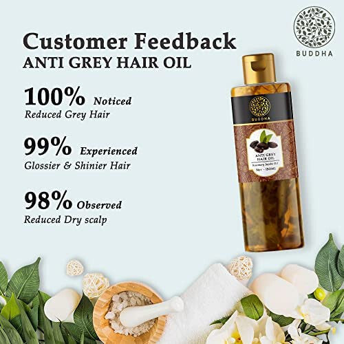 Natural Hair Oil for Grey Hair & Hair Fall - 150ml Ayurvedic Treatment