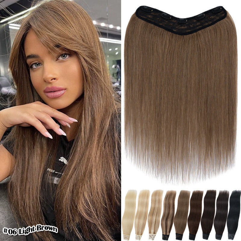 Clip-In Remy Human Hair Extensions Full Head Weft - 12-24 Inch, Multiple Styles & Colors