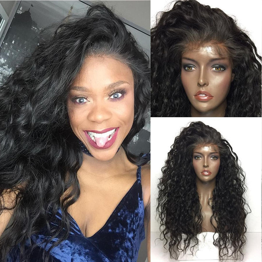 Synthetic Lace Front Wigs for Black Women Loose Curly Wave Heat Resistant Synthetic Hair