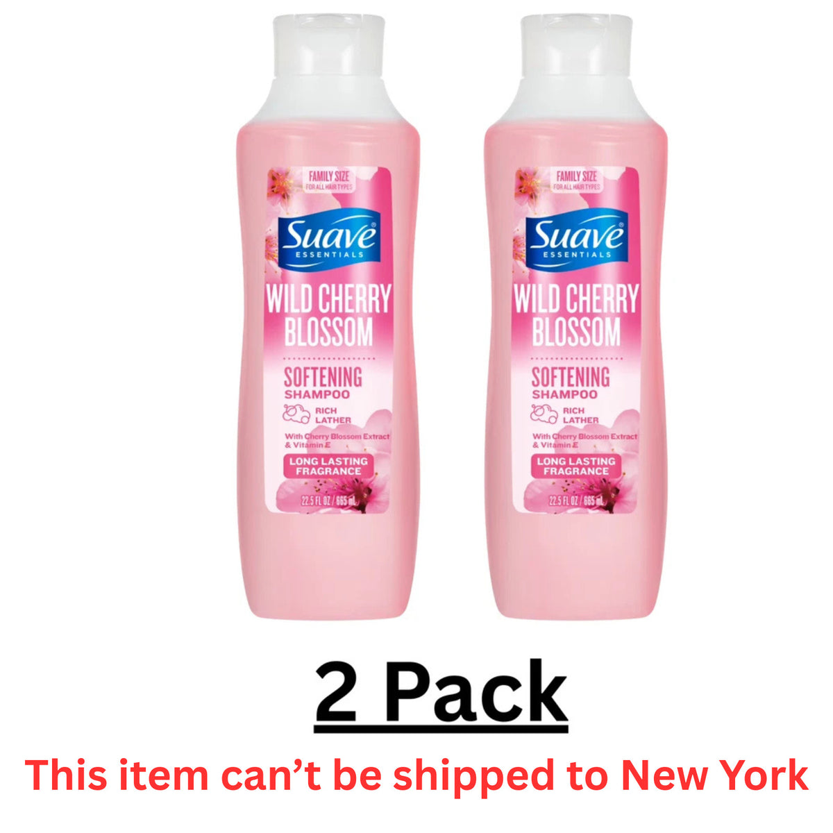 (2 Pack) Suave Daily Shampoo for All Hair Types - 22.5 fl oz, Multiple Scents Available
