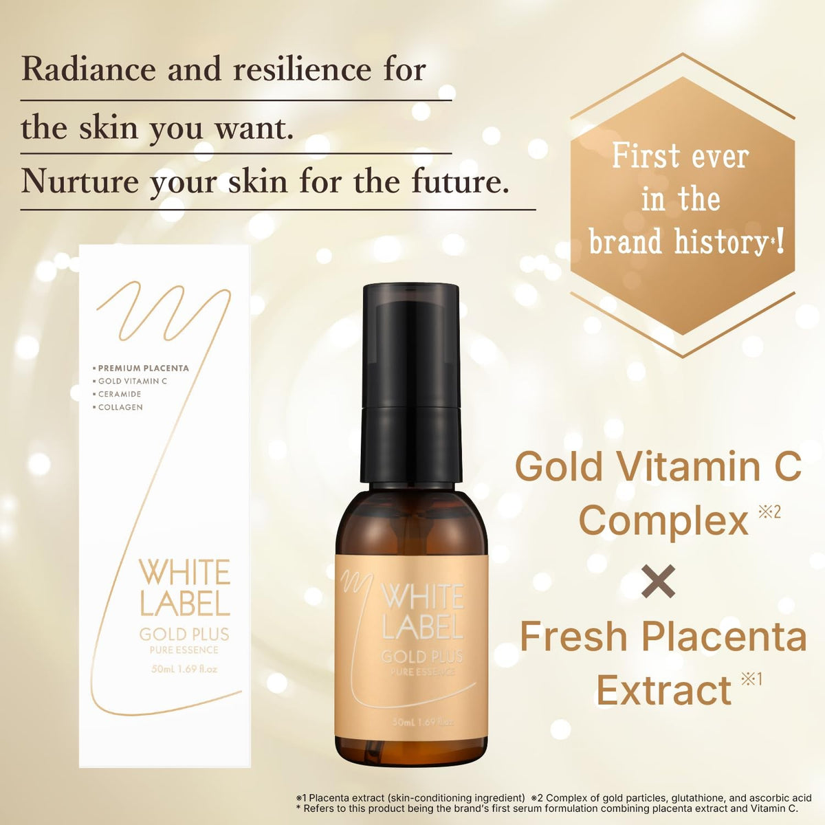 Vitamin C Serum with Placenta & Collagen for Bright Skin 50ml
