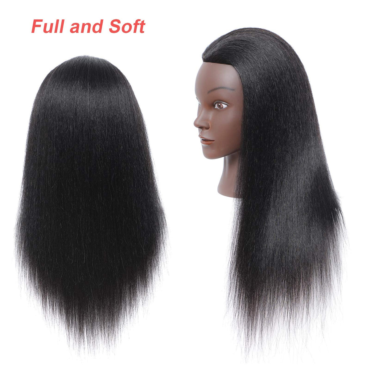 16-Inch Human Hair Mannequin Head for Hair Styling Practice & Cosmetology