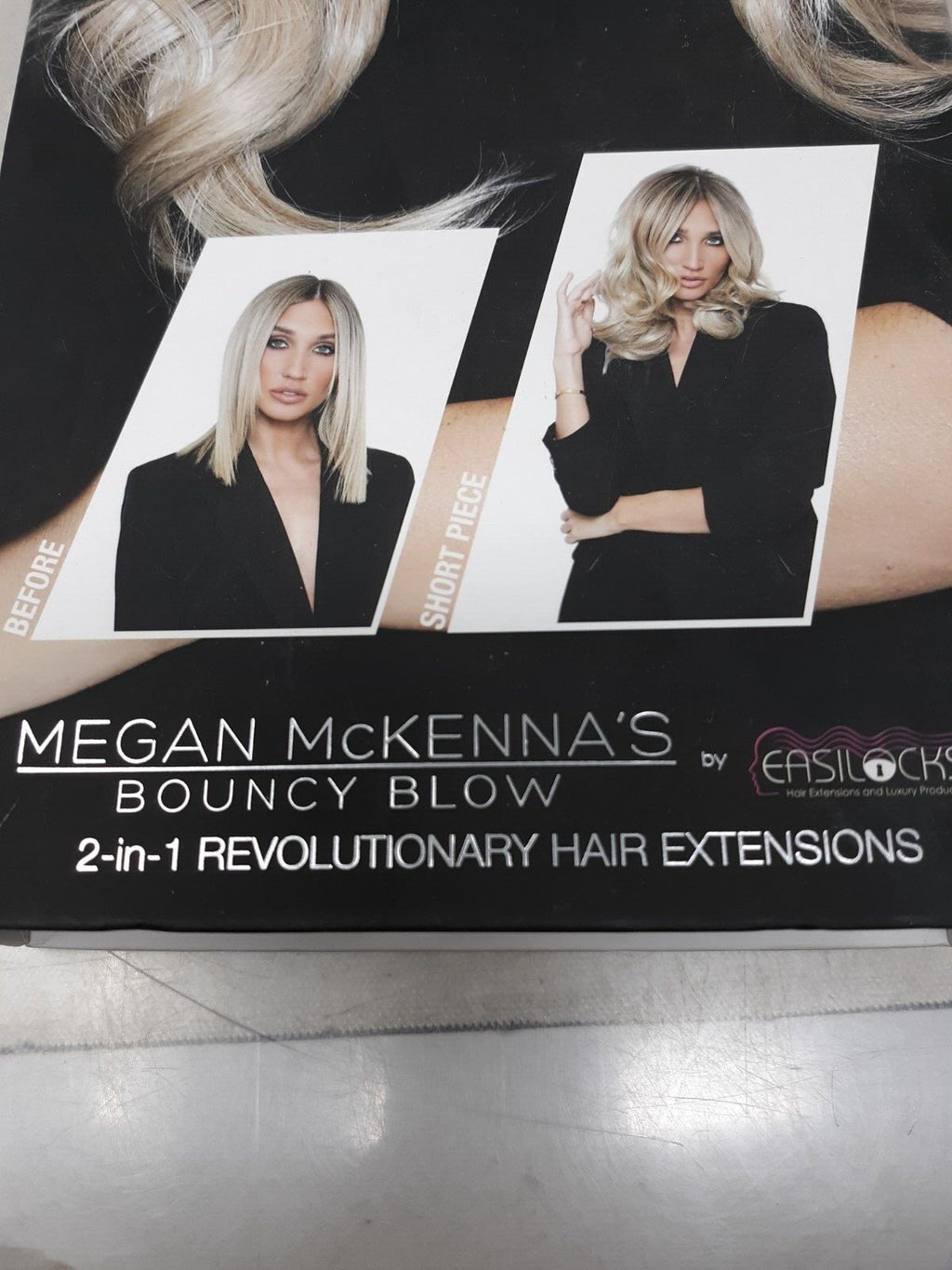 Ash Blonde 2-in-1 Bouncy Blow Hair Extensions by Easilocks - 14" & 22"
