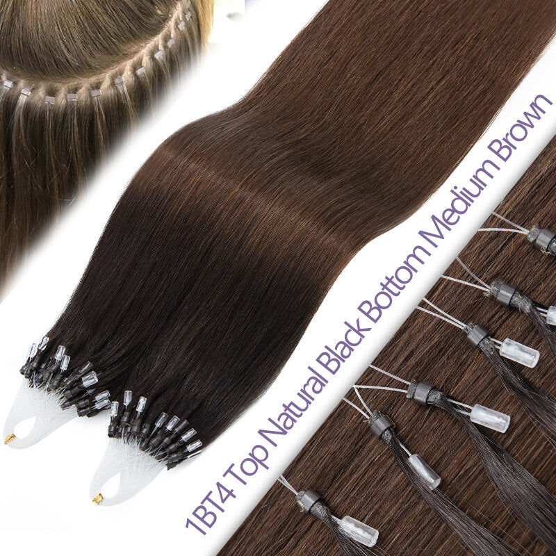 Remy Human Hair Extensions Micro Loop Beads Thick 1G/S Multiple Variants