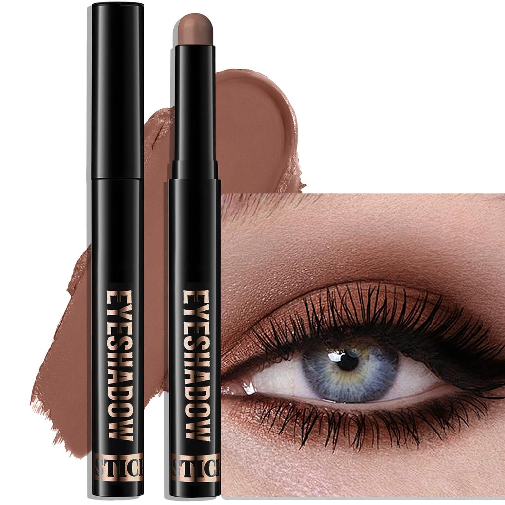 Cream Eyeshadow Stick Matte Plum Brown Long-Lasting Eye Makeup for Mature Women