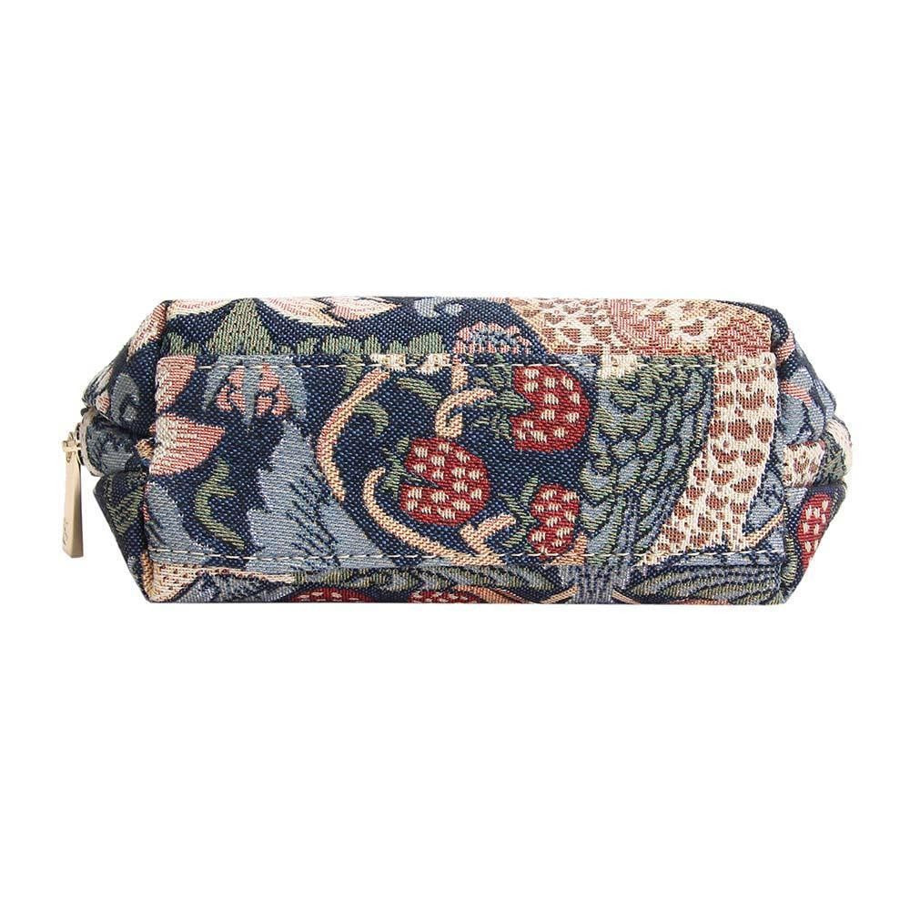 Strawberry Thief Cosmetic Make Up Bag - William Morris Blue