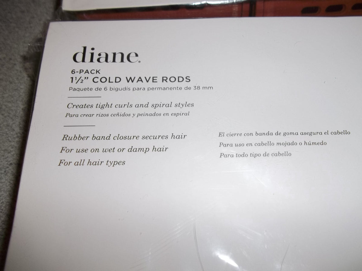 1.5-Inch Cold Wave Curling Rods - Spiral & Tight Curl Styling, 2-6 Pack
