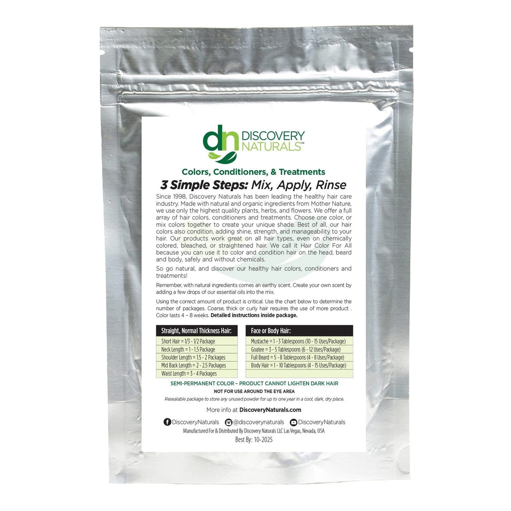 Natural Black Henna Hair Dye Kit for Gray Coverage & Herbal Color