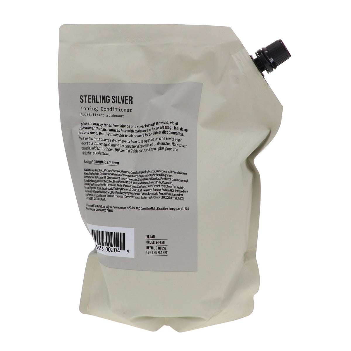 AG Care Sterling Silver Toning Conditioner 33 oz Neutralizes Brassiness for Vibrant Hair
