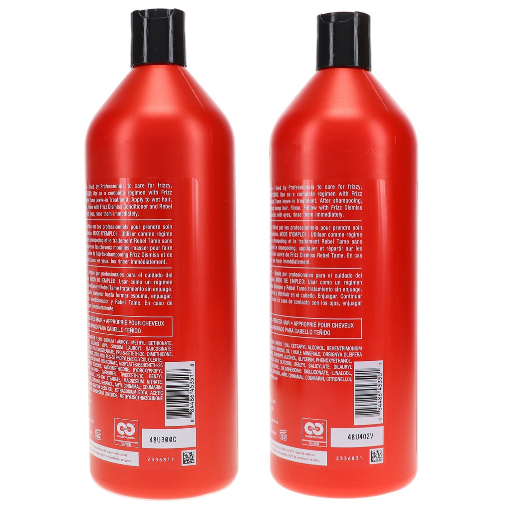 Redken Frizz Dismiss Shampoo & Conditioner Set 33.8 oz Each - Anti-Frizz Hair Care