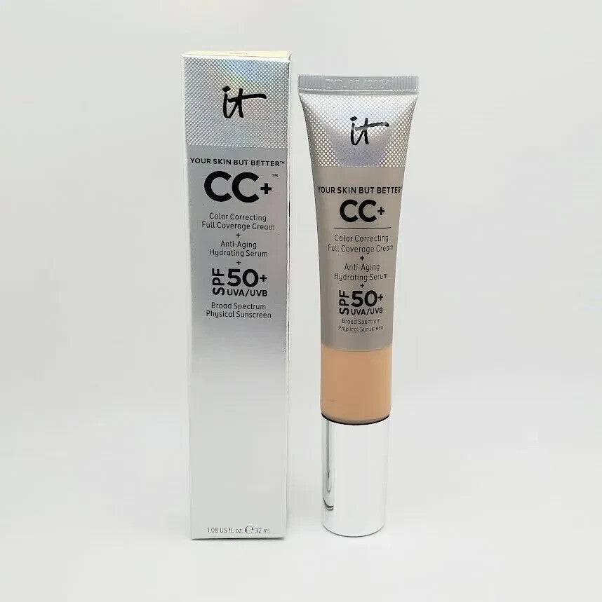 Full Coverage CC Cream SPF 50+ Medium - Hydrating Skin Perfector with Anti-Aging Benefits
