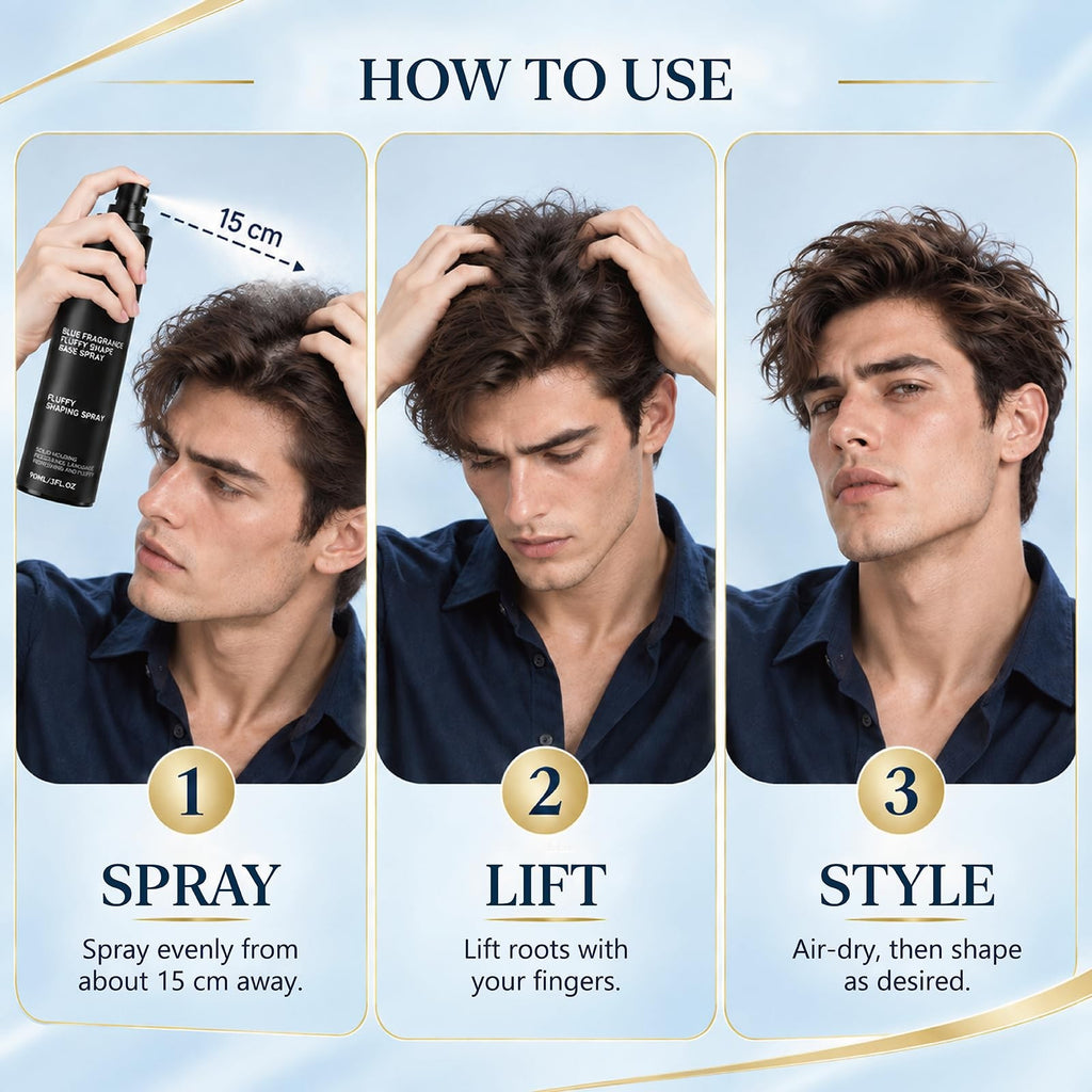 Volumizing Hair Spray with Blue Fragrance – Natural Root Lift & Long-Lasting Hold
