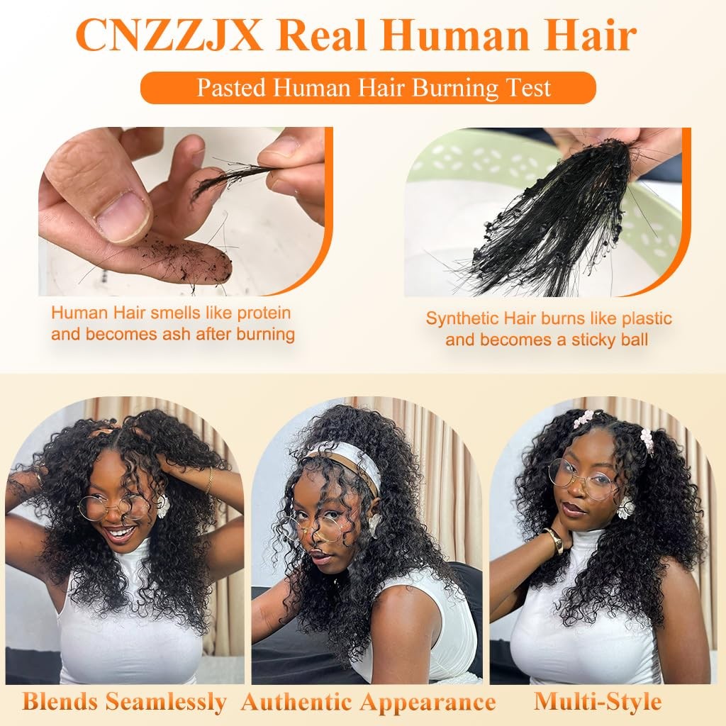 16-Inch Human Hair Feather Crochet Hair for Black Women - Knotless & Reusable