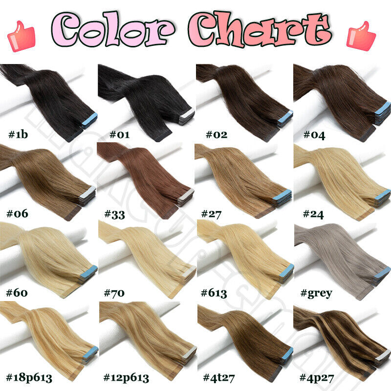 Real Remy Human Hair Extensions Tape-In Weft 24 Inches Thick & Natural Looking