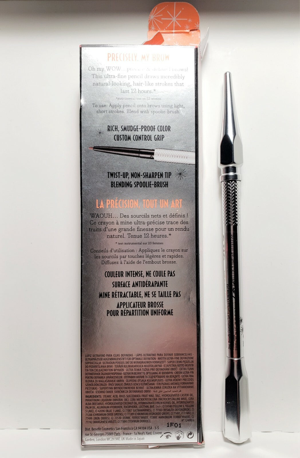 Precisely My Brow Pencil Waterproof Eyebrow, Warm Medium Brown 3.75