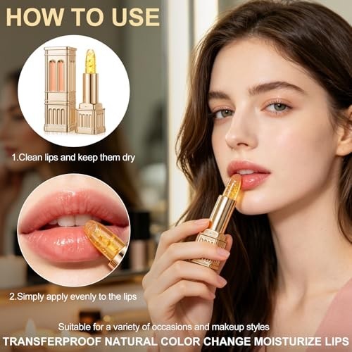 Color Changing Lipstick with Hydrating Formula - Personalized Shade for All Skin Tones