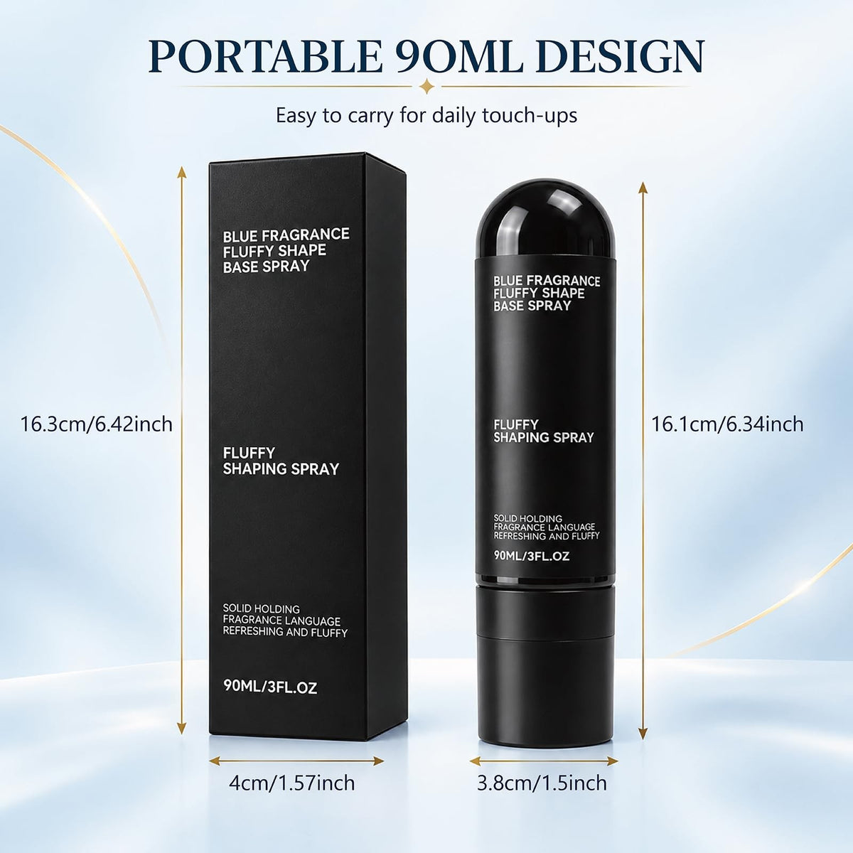 Volumizing Hair Spray with Blue Fragrance – Natural Root Lift & Long-Lasting Hold