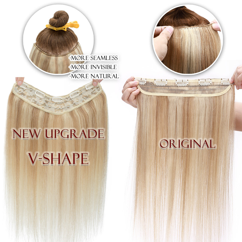 Clip-In Hair Extensions 100% Human Remy Hair Full Head V-Shape Long Styles