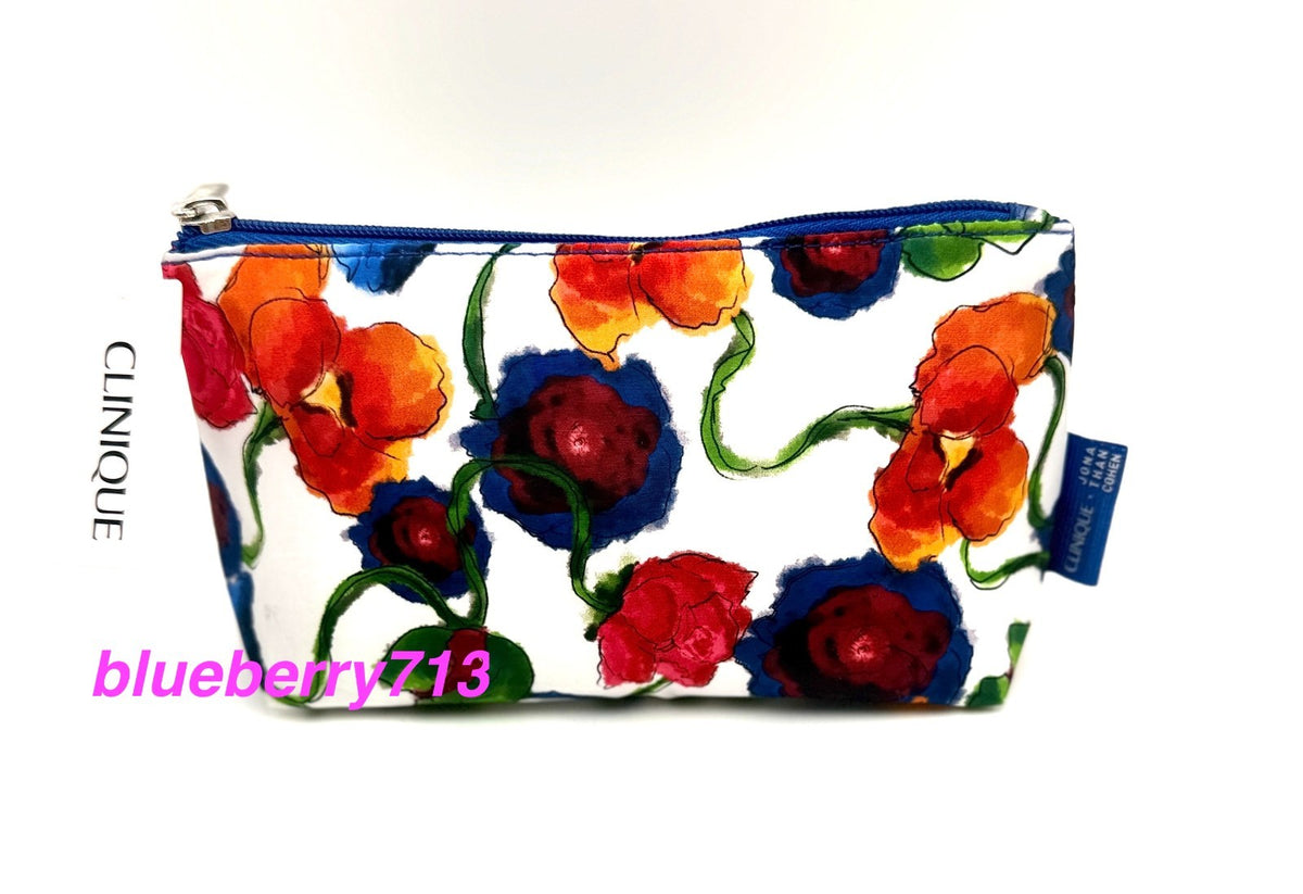 4 Small Flower Printed Cosmetic Makeup Bags - Clinique Jona Than Cohen