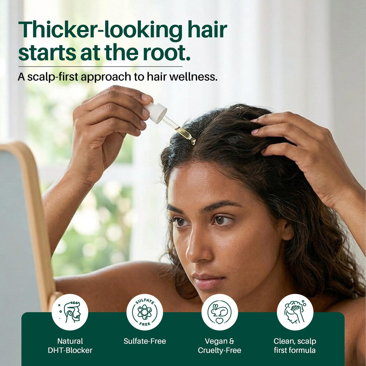 Hair Growth Serum for Thinning Hair with DHT Blocker - 2 Pack