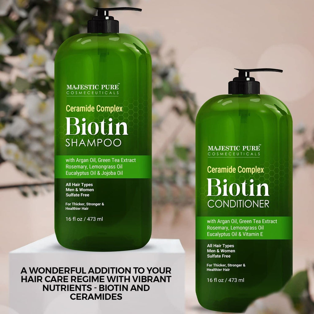 Sulfate-Free Biotin Hair Growth Set with Essential Oils - Color Safe & Gentle