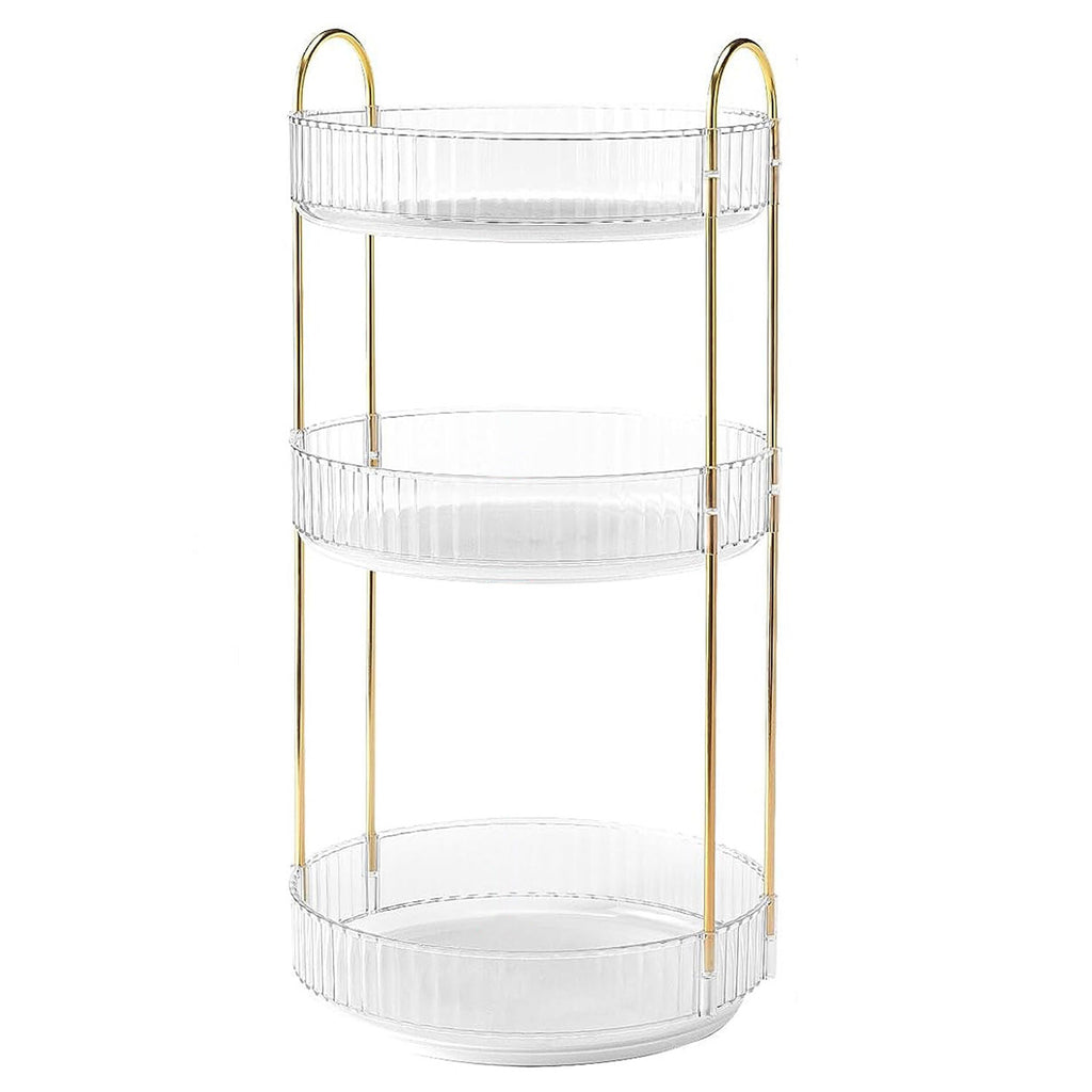 3-Tier Rotating Perfume Organizer - 360° Makeup & Cosmetic Storage