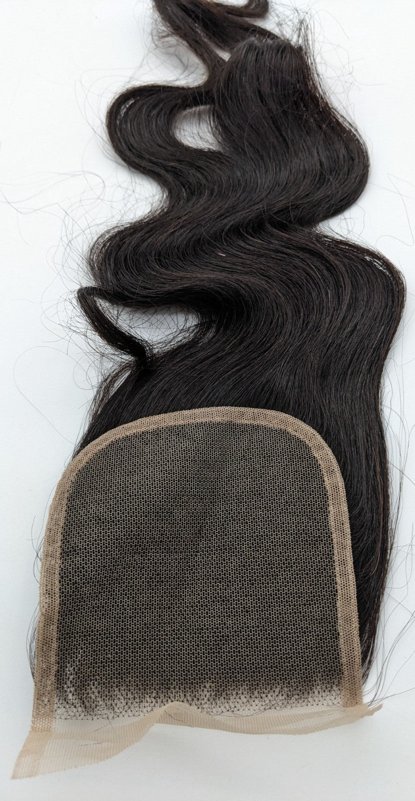 Virgin Human Hair Body Wave Bundles 18 Inch Lace Front Middle Part