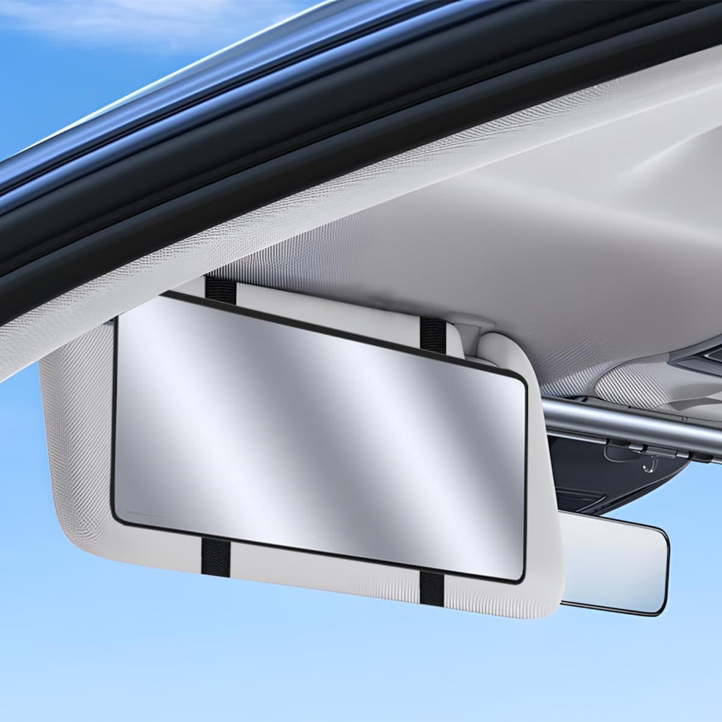 Car Sun Visor Vanity Mirror with Makeup Reflection, Easy Installation