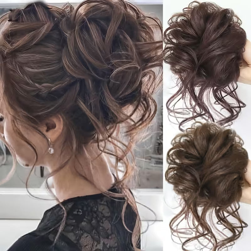 Messy Bun Hair Piece with Scrunchie - Natural Look Hair Extensions for Updos