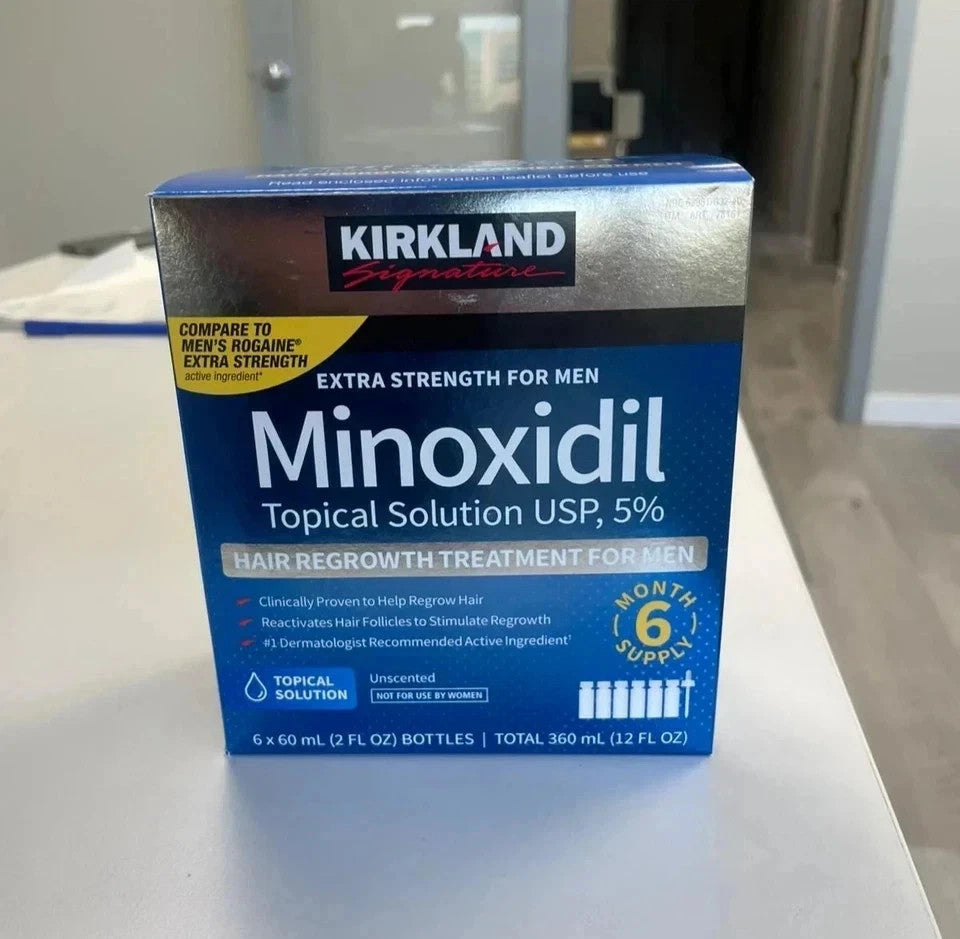 Men's Hair Regrowth Solution 5% Minoxidil - 6 Month Supply for Thinning Hair