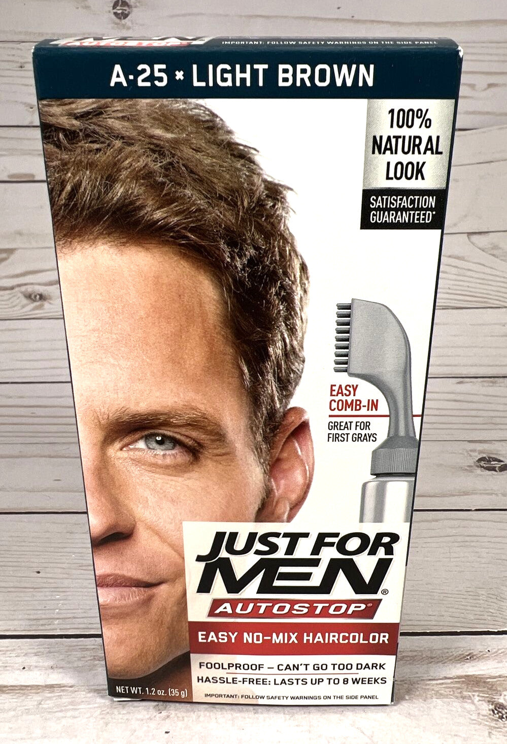 Just For Men Light Brown Hair Color Kit 3-Pack No-Mix AutoStop Easy Application