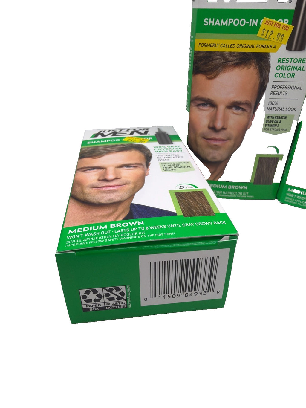 Men's Hair Color Shampoo in Medium Brown H-35 - 3 Pack