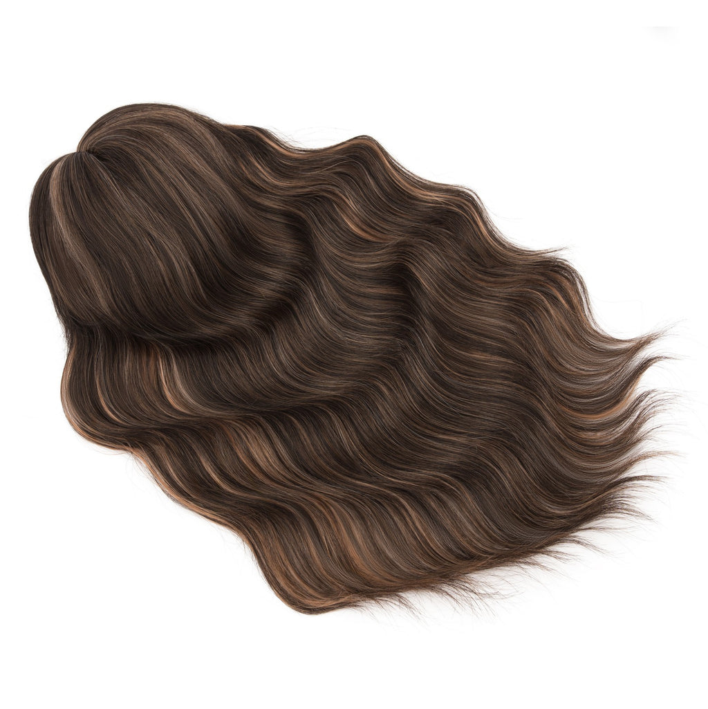 Women Clip-In Hairpiece Human Hair Toupee for Natural Look - 6.5x6.5in