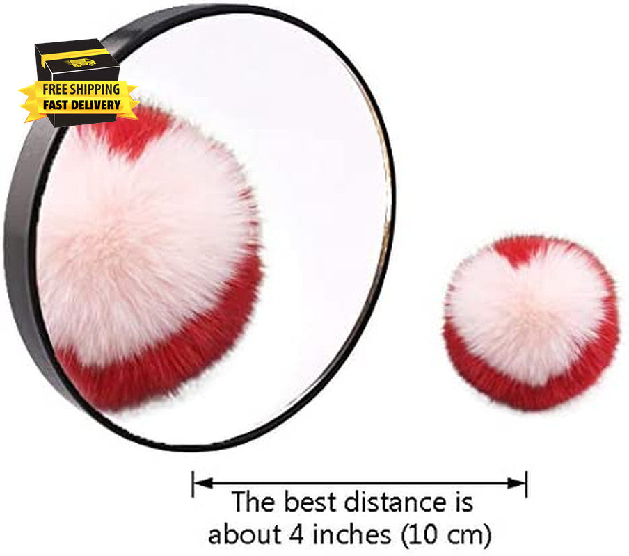 10X Magnifying Makeup Mirror with Suction Cups - Round Cosmetic Mirror for Facial Care