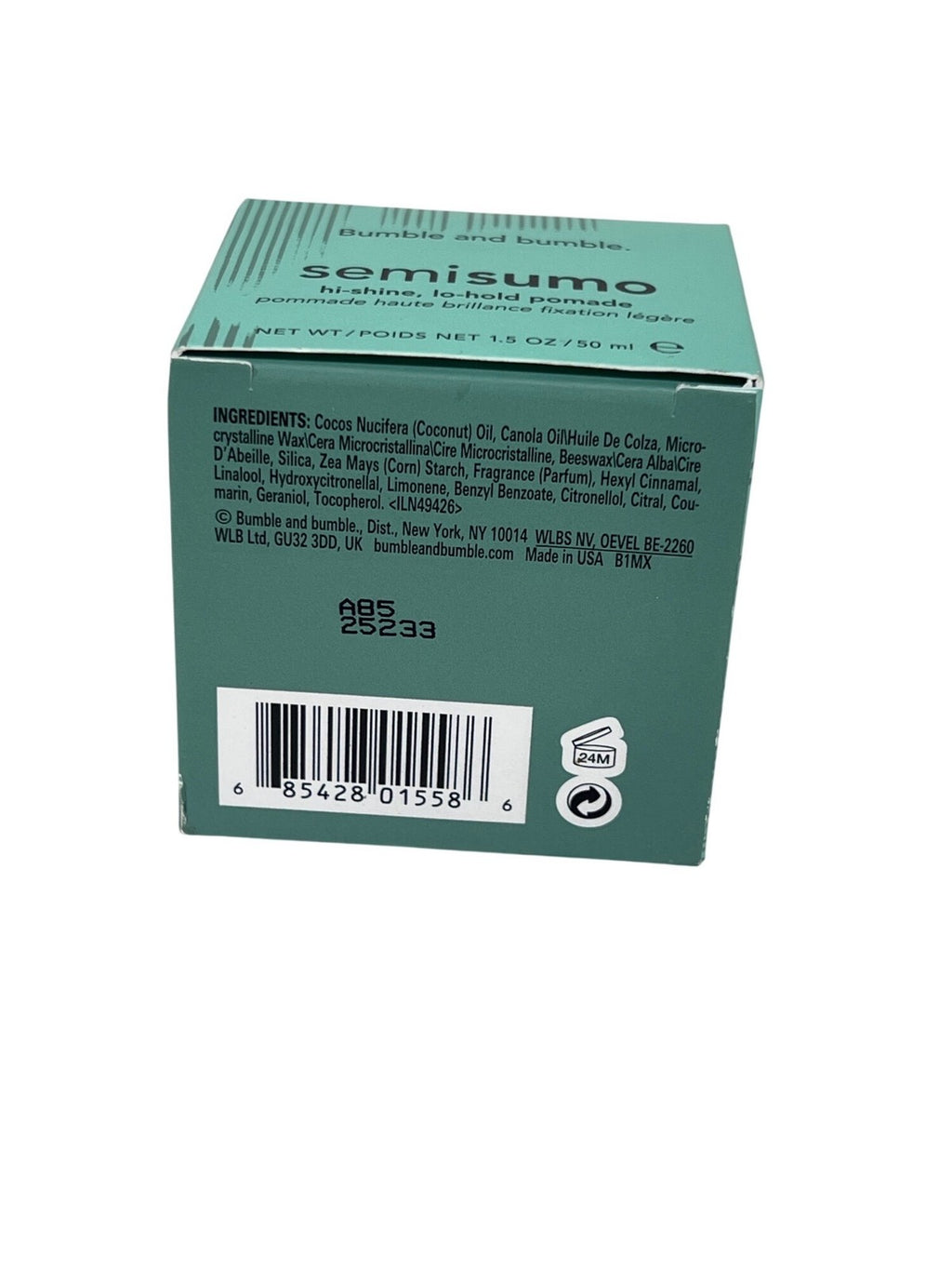 High-Shine Hair Pomade 50ml - Semi-Sumo Styling Wax for Men & Women