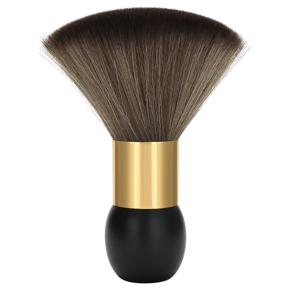 Professional Barber Neck Duster Hair & Face Cleaning Brush with Wooden Handle
