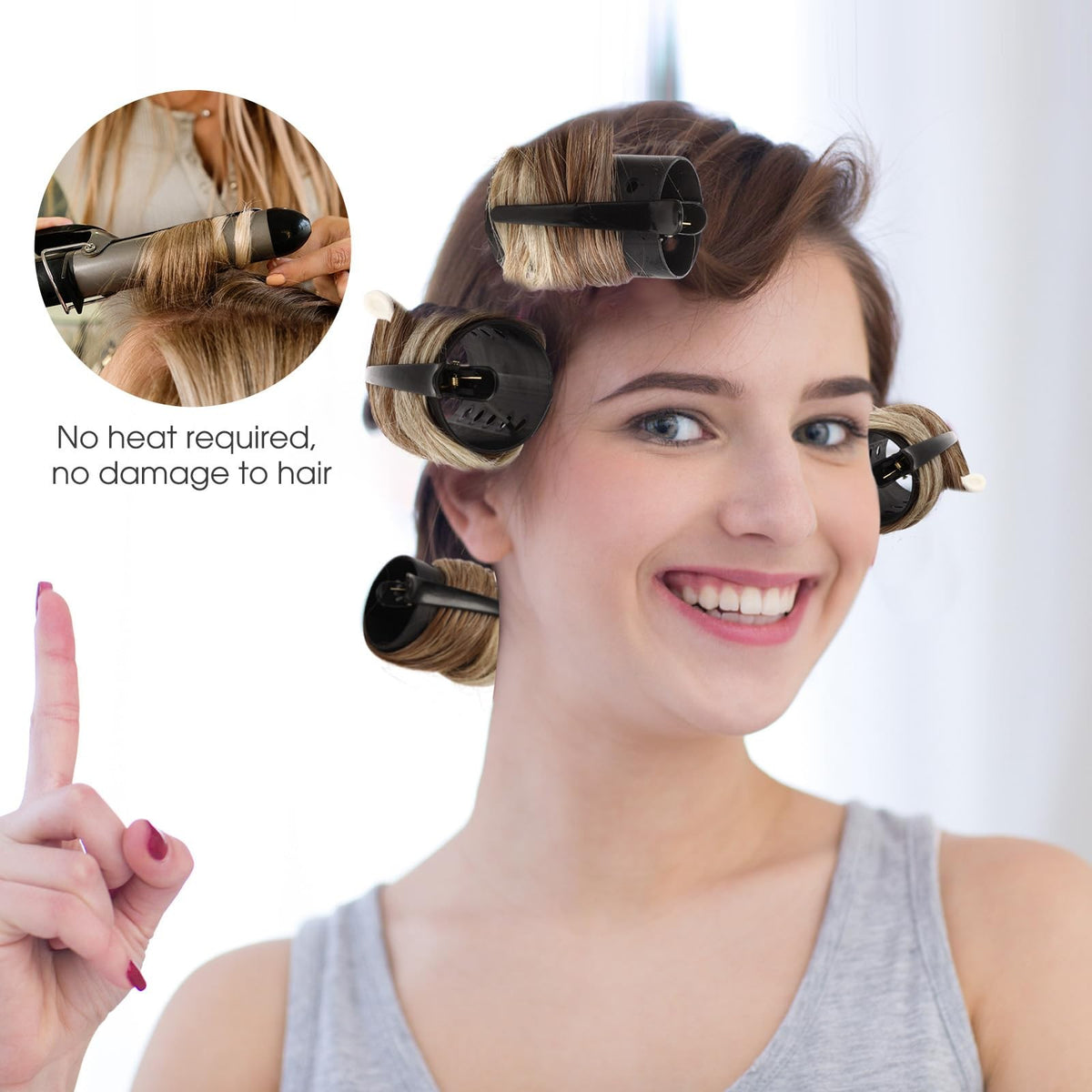 141 Pcs Hair Roller Set with Clips & Pins for Curling Styling - Multiple Sizes