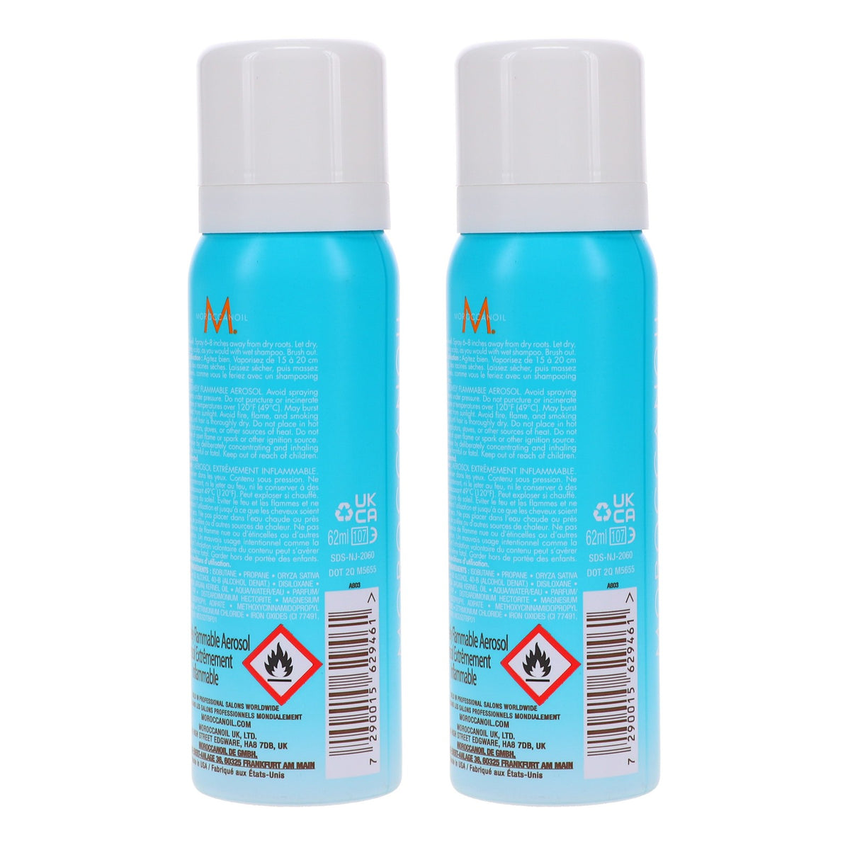 Dark Tones Dry Shampoo for Dark Hair 1.3 oz 2 Pack - Oil Absorbing & UV Protection