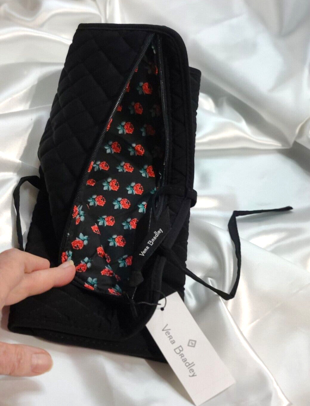 Heat-Resistant Curling & Flat Iron Cover with Zipper Pocket - Black