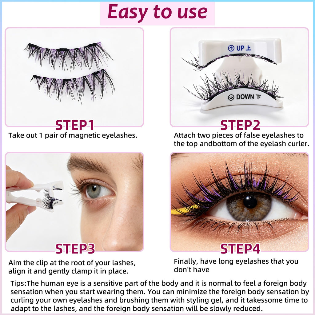 Magnetic False Eyelashes No Glue Reusable Dramatic Eye Makeup for Party Travel