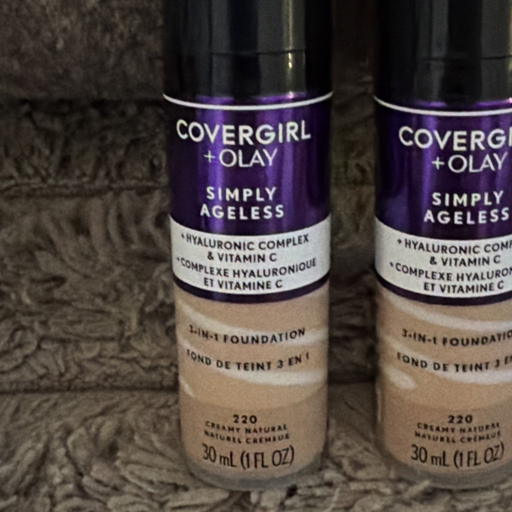 Foundations - Simply Ageless 3-In-1 Foundation 220 Creamy Natural (Lot of 2) by CoverGirl