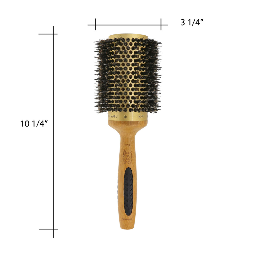 Small Hair Brush with Natural Bristle & Nylon Pins for Styling