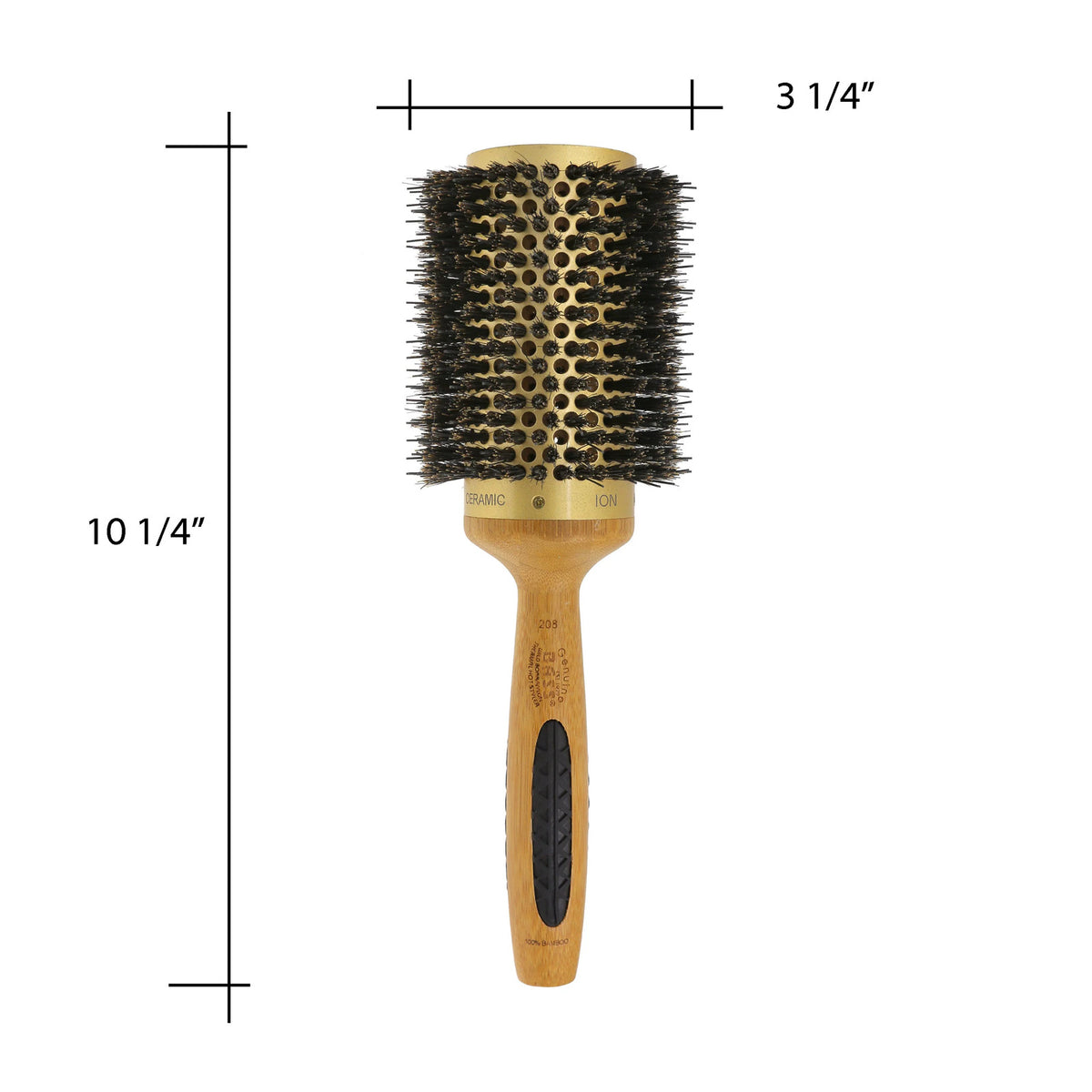 Small Hair Brush with Natural Bristle & Nylon Pins for Styling