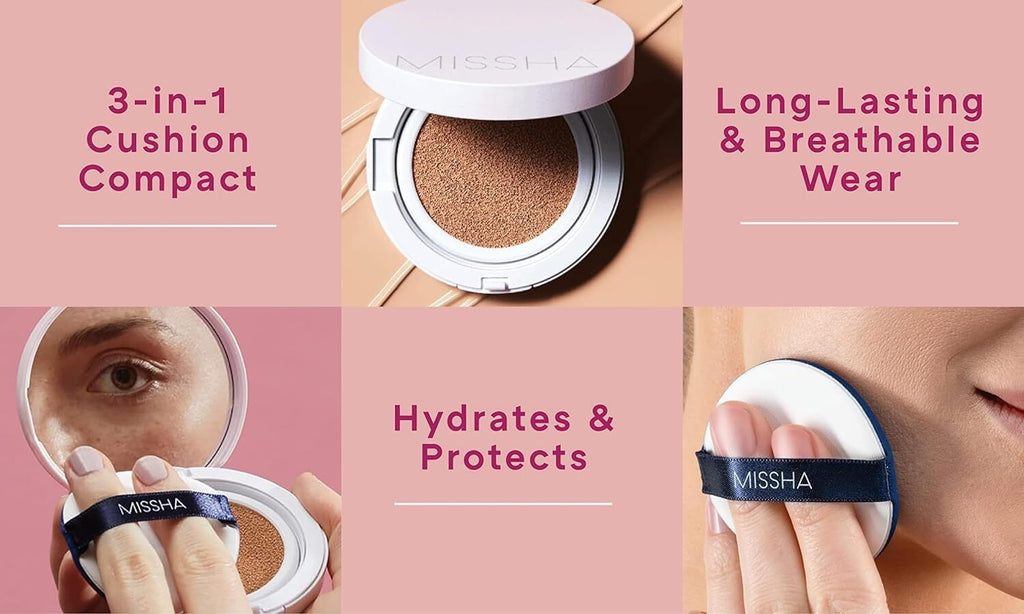 Missha Magic Cushion Foundation SPF50 with Flawless Coverage & Dewy Finish