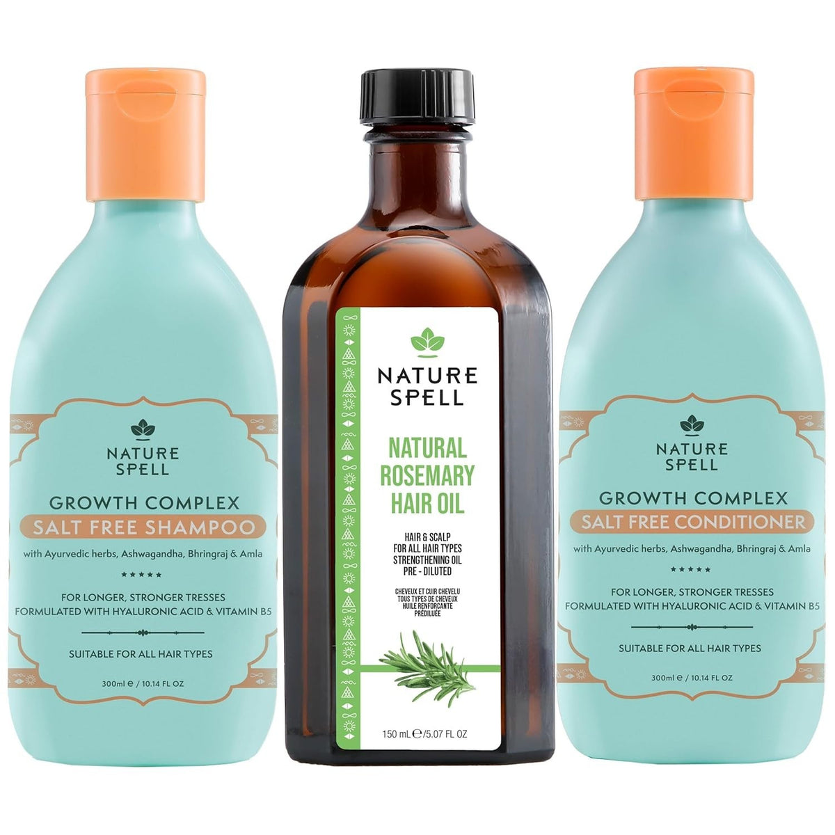 Plant-Based Hair Growth Shampoo & Conditioner Duo with Rosemary Oil