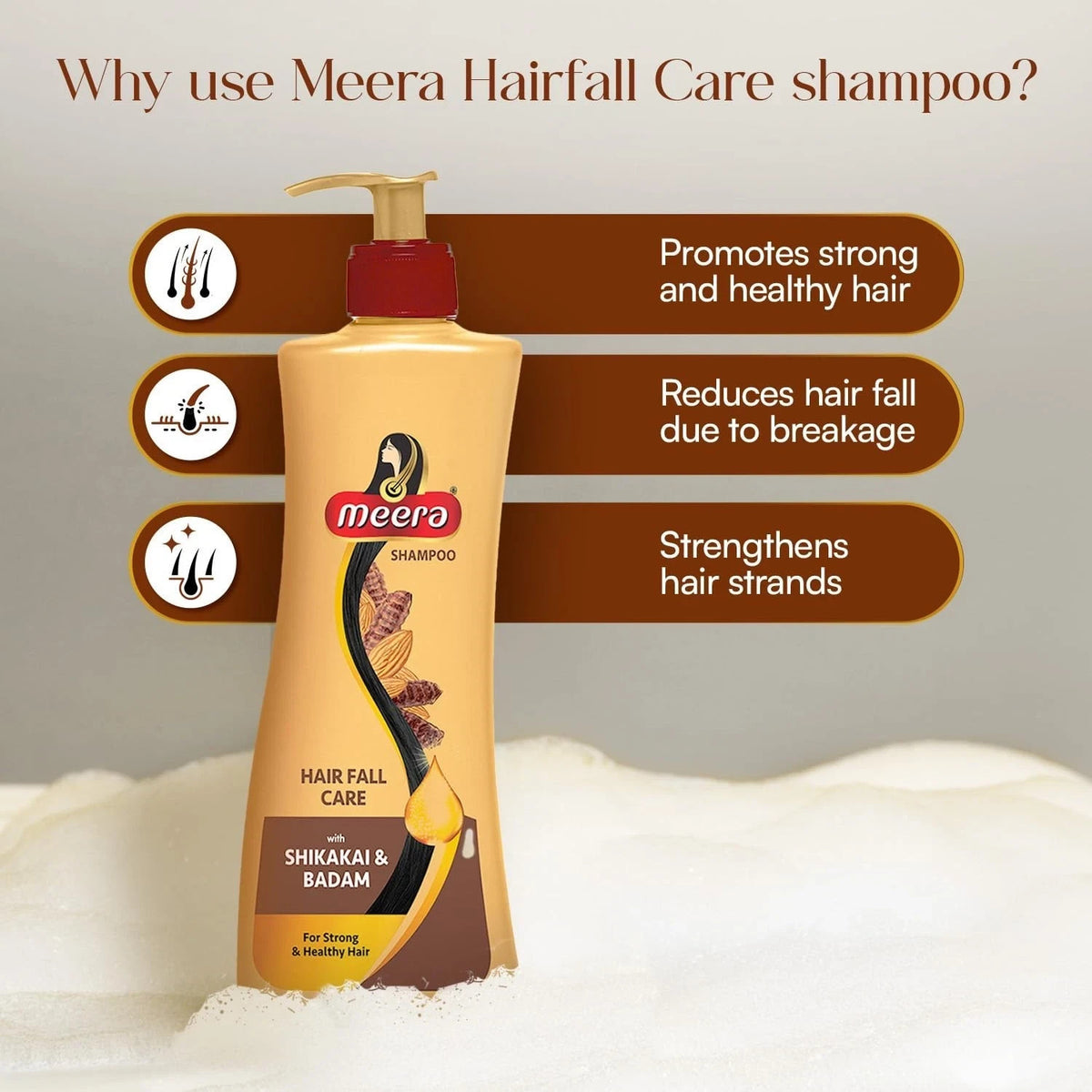 Herbal Hairfall Care Shampoo with Shikakai & Almond 340ml - Unisex Natural Cleansing