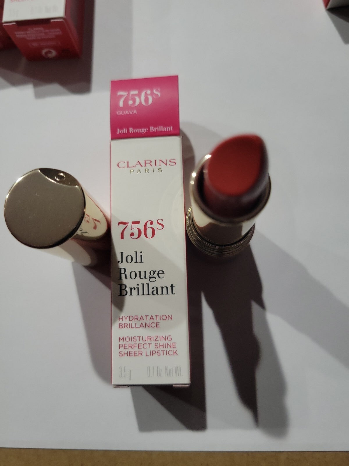 Clarins Joli Rouge Brillant Lipstick 0.1 Oz - Sheer Lip Color & Shine