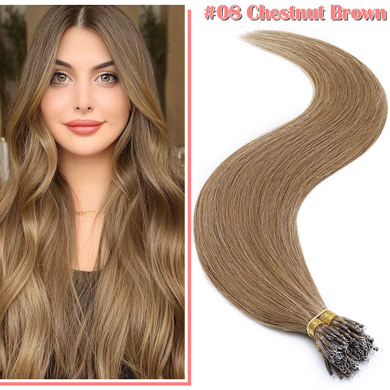 Nano Ring Hair Extensions - 100% Remy Human Hair Multiple Variants