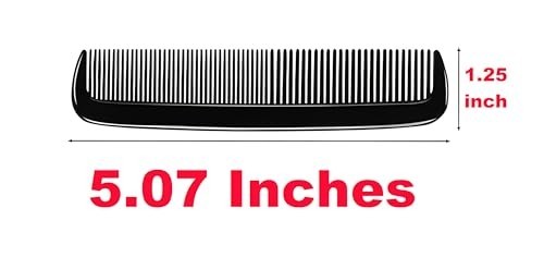 12 Pack Pocket Beard & Mustache Combs - Durable 5-Inch Unbreakable Hair Grooming Tools for Men