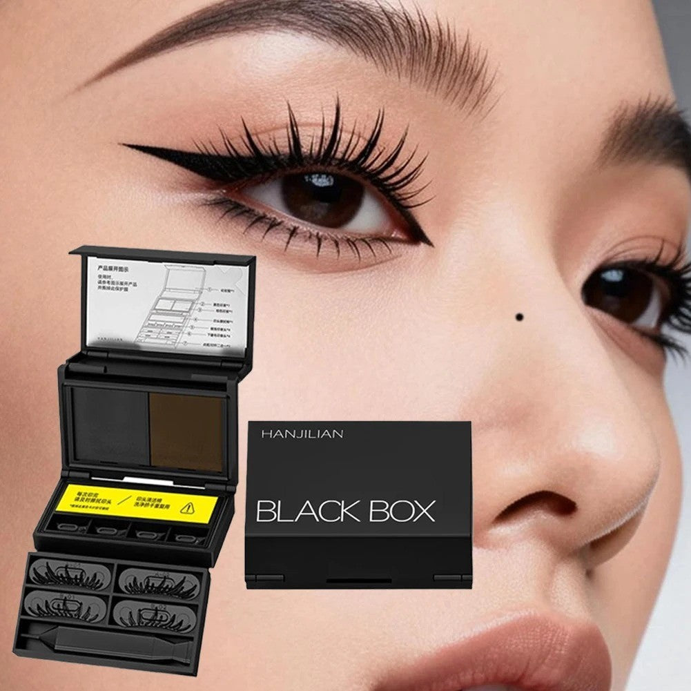 3-in-1 Portable Eye Makeup Kit with Lash Stamp & Beauty Mark Applicator